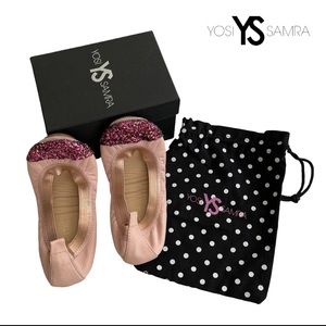 NWT - Sammie Pink & Jazzberry Glitter Ballet Flats Size 13C (Little Girl)